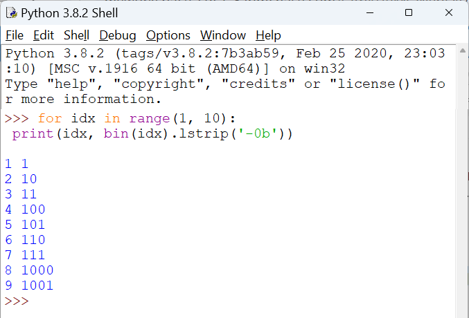 Number to Binary String raw