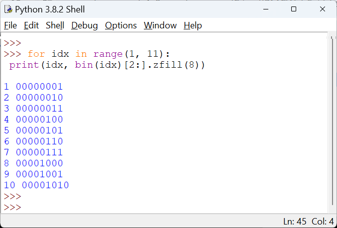 Number to Binary String Left Pad Zeros