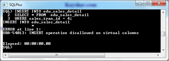 Oracle Error 54013 (ORA-54013)