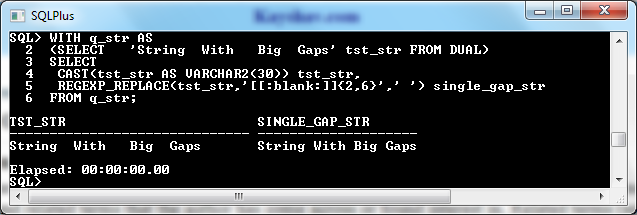 Oracle REGEXP_REPLACE output
