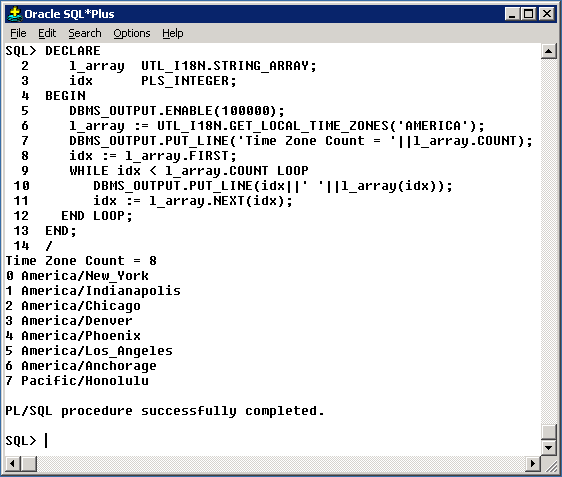 PL/SQL - Local Time Zones