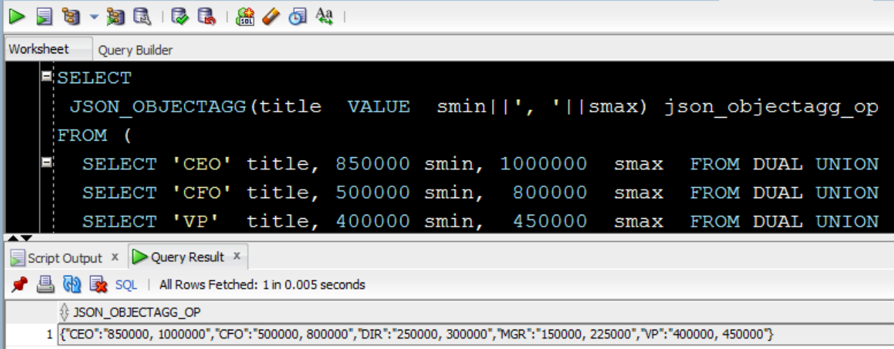JSON_OBJECTAGG