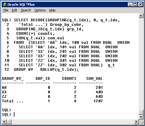 Summary Query With Totals Using ROLLUP