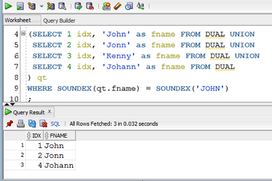Soundex function