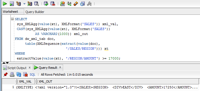Query XMLTYPE Table